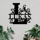 Monogram Letters Family Name Monogram Sign Custom Wall Art Personalized Metal Sign Wall Decor Custom Metal Sign Wall