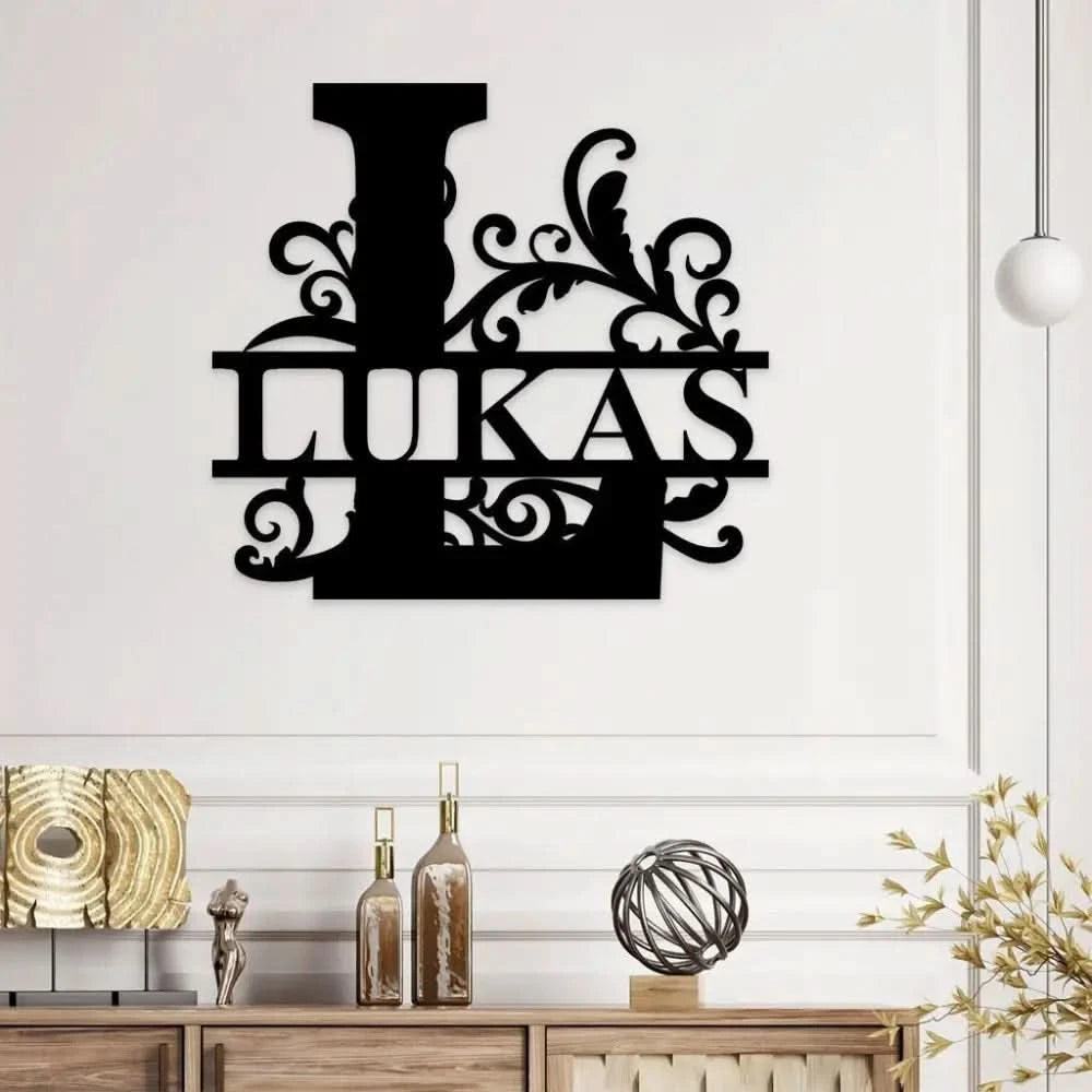 Monogram Letters Family Name Monogram Sign Custom Wall Art Personalized Metal Sign Wall Decor Custom Metal Sign Wall