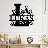 Monogram Letters Family Name Monogram Sign Custom Wall Art Personalized Metal Sign Wall Decor Custom Metal Sign Wall