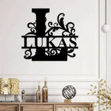 Monogram Letters Family Name Monogram Sign Custom Wall Art Personalized Metal Sign Wall Decor Custom Metal Sign Wall