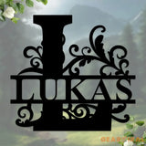 Monogram Letters Family Name Monogram Sign Custom Wall Art Personalized Metal Sign Wall Decor Custom Metal Sign Wall