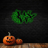 Monograms Halloween Name Sign Personalized Name LED Lights Halloween Sign Outdoor Door Monogram Halloween Metal sign