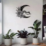 Moon Metal Sign Custom Name Metal Sign Personalized Custom Garden Sign Flowers Garden Wall Decor Best Gift for Mother