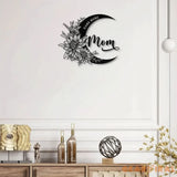 Moon Metal Sign Custom Name Metal Sign Personalized Custom Garden Sign Flowers Garden Wall Decor Best Gift for Mother