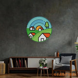 Morning on Grassy Village LED Neon Sign Light Pop Art