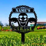 Motorcycle Lovers Garage Metal Sign Personalized Family Name Led Metal Sign Outdoor Door Decor Address Wall Art Gift