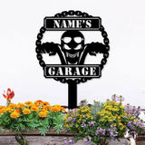 Motorcycle Lovers Garage Metal Sign Personalized Family Name Led Metal Sign Outdoor Door Decor Address Wall Art Gift