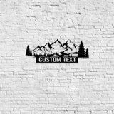 Mountain and Forest Metal Wall Art Housewarming Gif Personalize Metal Sign Metal Decor,Housewarming Mountain Wall art