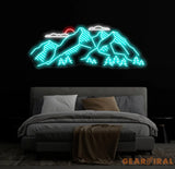 Mountain Landscape Neon Sign - Customizable Nature Wall Art For Outdoor Lovers Perfect Decor For Adventure-Themed Rooms