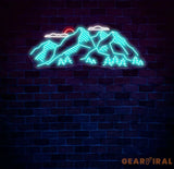 Mountain Landscape Neon Sign - Customizable Nature Wall Art For Outdoor Lovers Perfect Decor For Adventure-Themed Rooms