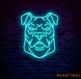 Multi-Color Pit Bull Neon Sign – Custom LED Neon Wall Light for Home Office or Pet Café – Unique Gift for Pit Bull and