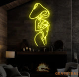 Mushroom Lady Led Neon Sign Girl Body Neon Sign Bar Neon Sign for Man Cave Decor Bedroom Wall Decor Party Art