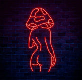 Mushroom Lady Led Neon Sign Girl Body Neon Sign Bar Neon Sign for Man Cave Decor Bedroom Wall Decor Party Art