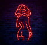 Mushroom Lady Led Neon Sign Girl Body Neon Sign Bar Neon Sign for Man Cave Decor Bedroom Wall Decor Party Art