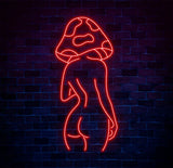 Mushroom Lady Led Neon Sign Girl Body Neon Sign Bar Neon Sign for Man Cave Decor Bedroom Wall Decor Party Art
