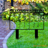 Nana’s Garden Flower Metal Sign Personalized Family Name Metal Sign Family LED Wall Decor Personalized Wall Art