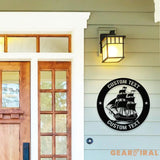 Nautical Metal Wall Sign Personalized Family Name Metal Sign Outdoor Door Decor Nautical Wall Art Gift for Housewarming