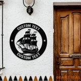 Nautical Metal Wall Sign Personalized Family Name Metal Sign Outdoor Door Decor Nautical Wall Art Gift for Housewarming