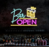 Neon Bar Open Sign Custom Wall Decor Custom Bar Shop Neon Signs Neon Sign Home Bar Decor Neon Led Light Beer Bar Club