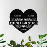 Newborn Monograms Name Metal Sign Personalized Room Name Led Sign Outdoor Door Decor Born Date Wall Art Perfect Gift