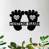 Newborn Prints Monograms Name Metal Sign Personalized Room Name Led Sign Outdoor Door Decor Address Wall Art Newborn