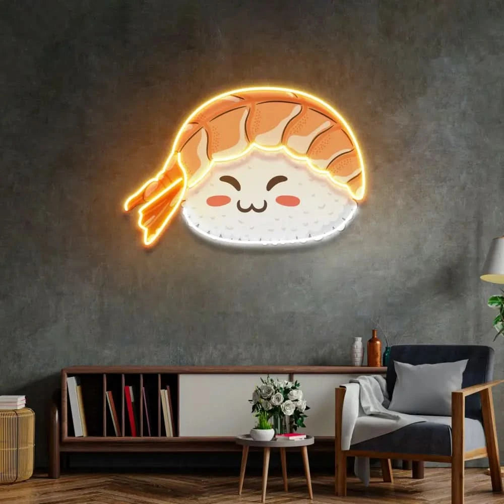 Nigiri Sushi Neon Acrylic Artwork