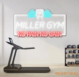 No Pain No Gain Neon Sign Handmade Neon Sign Home Gym Decor Gift for Gym Lover Gifts For Him Fitness Decor Workout Room