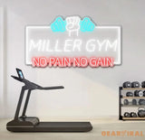 No Pain No Gain Neon Sign Handmade Neon Sign Home Gym Decor Gift for Gym Lover Gifts For Him Fitness Decor Workout Room