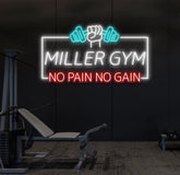 No Pain No Gain Neon Sign Handmade Neon Sign Home Gym Decor Gift for Gym Lover Gifts For Him Fitness Decor Workout Room