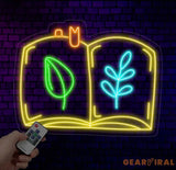 Notebook Neon Sign Notebook Heart Led Sign Custom Neon Sign Book Store Wall Decor Books Lover Gift Library Wall Art