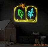 Notebook Neon Sign Notebook Heart Led Sign Custom Neon Sign Book Store Wall Decor Books Lover Gift Library Wall Art