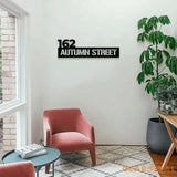 Number Address Door Sign - Number Metal Wall Sign - Address Led Sign - Last Name Initial Hanging - Personalize Metal