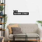 Number Address Door Sign - Number Metal Wall Sign - Address Led Sign - Last Name Initial Hanging - Personalize Metal