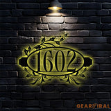 Number Address Door Sign - Number Address Wall Decor - Personalize Number Address Metal Sign - Address Wall Sign