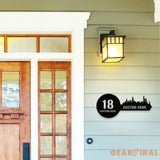 Number Address Key Number Metal Sign with LED Lights Personalized Family Name Metal Sign Family Wall Decor Wall Art