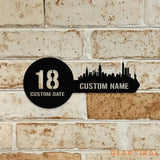 Number Address Key Number Metal Sign with LED Lights Personalized Family Name Metal Sign Family Wall Decor Wall Art