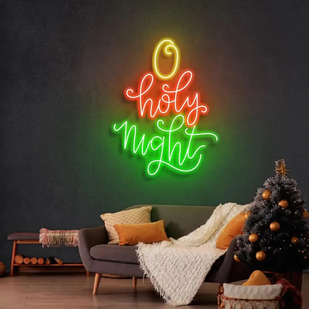 O Holy Night Christmas Neon Sign