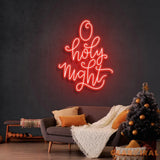 O Holy Night Christmas Neon Sign