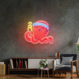 Octopus Neon Acrylic Artwork