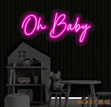 Oh Baby Neon Sign Custom Neon Light for Baby Shower Decorations Nursery Decor or Gender Reveal Party Perfect Baby
