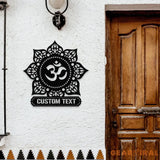 Om metal wall art Om symbol wall decor Yoga studio decor Interior decoration Metal sign Yoga gifts Meditation accessory