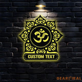 Om metal wall art Om symbol wall decor Yoga studio decor Interior decoration Metal sign Yoga gifts Meditation accessory