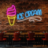 Open Ice Cream Neon Sign Restaurant Neon Sign Business Led Logo Light Ice Cream Decor Neon Sign for Coffee Shop Party