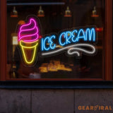 Open Ice Cream Neon Sign Restaurant Neon Sign Business Led Logo Light Ice Cream Decor Neon Sign for Coffee Shop Party