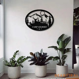 Our amily Camp Custom Name Metal Sign Decor Custom Metal Hanging Sign Personalized Metal Wall Art - Gift For Family