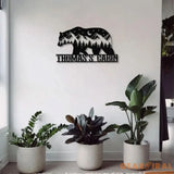 Our Bear Family Metal Sign Decor Custom Family Name Metal Hanging Sign Personalized Wall Art - Housewarming - Gift for