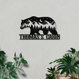 Our Bear Family Metal Sign Decor Custom Family Name Metal Hanging Sign Personalized Wall Art - Housewarming - Gift for