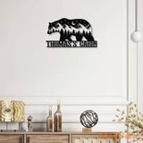 Our Bear Family Metal Sign Decor Custom Family Name Metal Hanging Sign Personalized Wall Art - Housewarming - Gift for