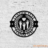 Our Family Metal House Metal Sign Veteran Metal Sign Housewarming Outdoor Door Decor Address Wall Art Perfect Gift for