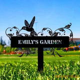 Our Garden Custom Metal Sign - Garden Decor - And Into The Garden I Grow With Love | Personalize Garden Metal Sign